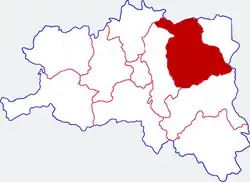 Location in Hanzhong