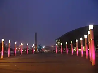Roald Dahl Plass at night, Christmas 2008