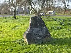Photograph of the Churchill Millennium stone that was installed as part of the Year 200 celebrations