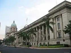 The Old Supreme Court Building (domed) and City Hall Building, which housed the Supreme Court between 1939 and 2005
