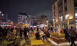 City hall plaza facing Baltimore Avenue