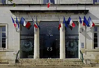 The entrance to Civray town hall