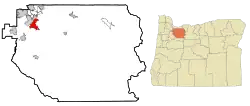 Location in Oregon