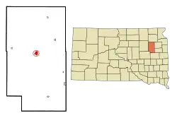 Location within Clark County and South Dakota