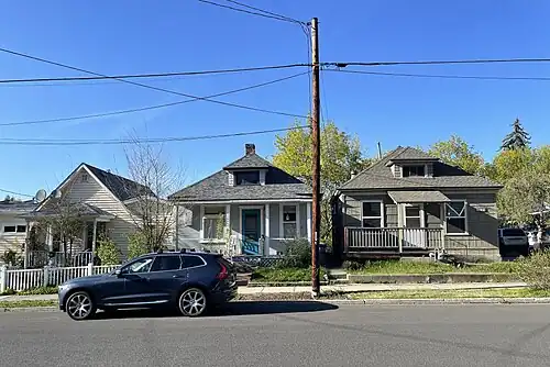 Homes typical of the district on Clarke Avenue