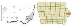 Location of Lost Nation, Iowa
