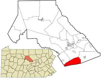 Location in Clinton County and the state of Pennsylvania.