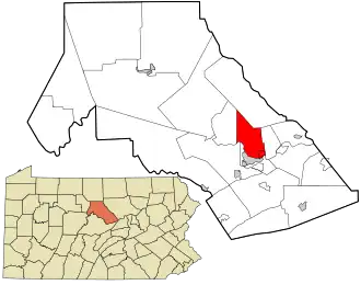 Location in Clinton County and the state of Pennsylvania.
