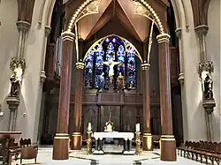 Close-up of the altar