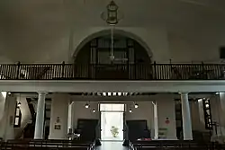 Interior facing the organ