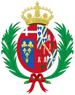 Coat of arms as Duchess of Cádiz (1972–1982)
