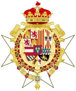 Coat of arms as Infante of Spain[7]
