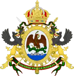 Arms of Dominion of Maximillian I, Emperor of Mexico, 1863–1867
