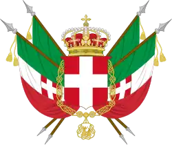 Coat of arms of the Kingdom of Sardinia from 1848 and then first coat of arms of the Kingdom of Italy until 1870