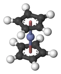 Ball-and-stick model of cobaltocene