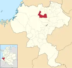 Location of the municipality and town of Morales, Cauca in the Cauca Department of Colombia.
