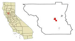 Location in Colusa County and the state of California