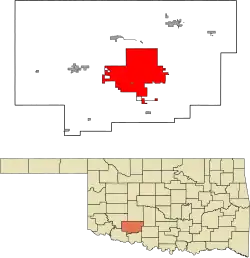 Location in the state of Oklahoma