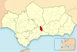 Location of Nororma in Andalusia, Spain