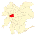 Map of Estación Central commune within Greater Santiago
