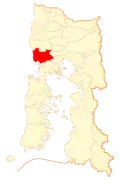 Location of Los Muermos commune in Los Lagos Region