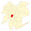 Map of Pedro Aguirre Cerda commune in Greater Santiago