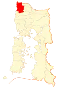 Location of the San Juan de la Costa commune in Los Lagos Region
