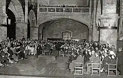 Antonio Mari Labaien's conference in the central nave of the church (1935)