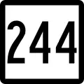 Route 244 marker