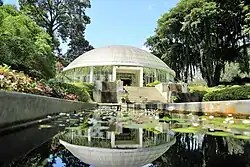 Conservatory near the Palmyra palm avenue