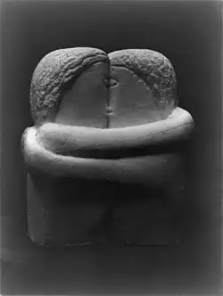 Constantin Brâncuși, The Kiss, 1907–1908, published in the Chicago Tribune, March 25, 1913