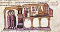 Constantine VII dining with Simeon of Bulgaria.[b]