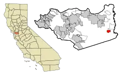 Location in Contra Costa County and the state of California