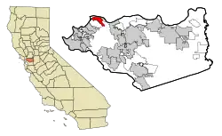 Location in Contra Costa County and California