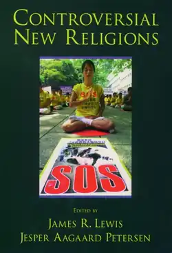 Green cover with a portrait of a woman meditating in front of a sign that reads SOS