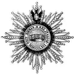 Grand Cordon of the Order of the Crown of Italy - ribbon for ordinary uniform