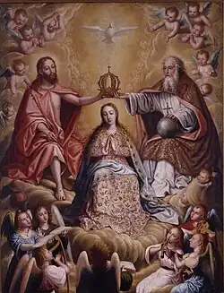 Coronation of the Virgin; 1603–27, 256 × 198&nbsp;cm, Museo de Bellas Artes de Granada.