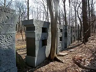 Blocks of stone used for structural stone testing
