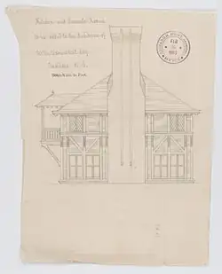 Kitchen and servants room' addition, 1886.