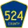 County Route 524 marker