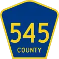 County Route 545 marker