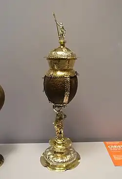 Heinrich Mannlich, Augsburg, 1688, coconut, silver-gilt, Landesmuseum Württemberg, Stuttgart