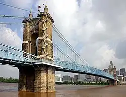 The John A. Roebling Suspension Bridge.