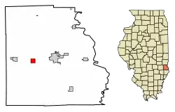 Location of Stoy in Crawford County, Illinois.