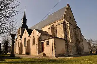 The Church of Saint-Aubin, in Crevant