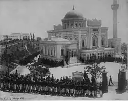 The Selamlik (Sultan's procession to the mosque) at the Hamidiye Camii (mosque) on Friday
