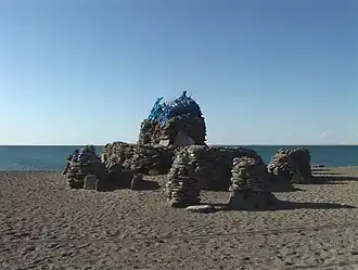 Janjin Ovoo at the southern shore of Dörgön Lake, in Govi-Altai Province