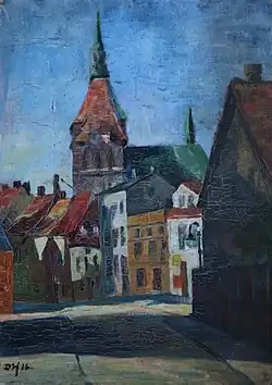 View of St. Mary's Church, Rostock (1916)