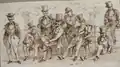 Foreigners over for the great exhibition. A satirical sketch by Frances Elizabeth Wynne