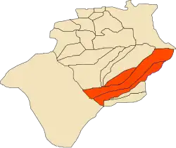 Location of Kerzaz within Béchar Province